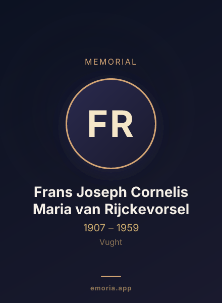 Memorial portrait of Frans Joseph Cornelis Maria van Rijckevorsel