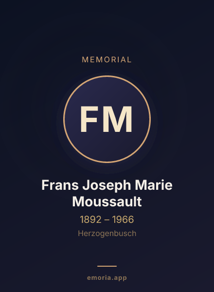 Memorial portrait of Frans Joseph Marie Moussault
