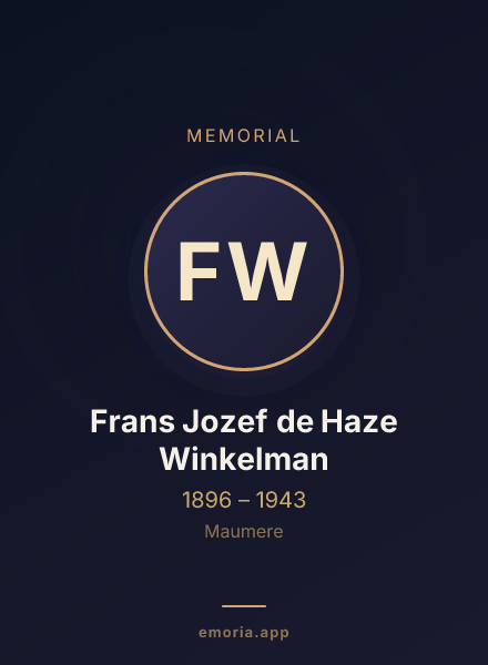 Memorial portrait of Frans Jozef de Haze Winkelman