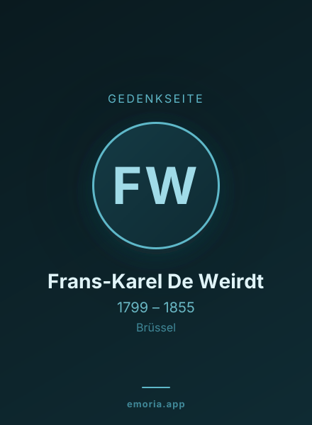 Gedenkportrait von Frans-Karel De Weirdt