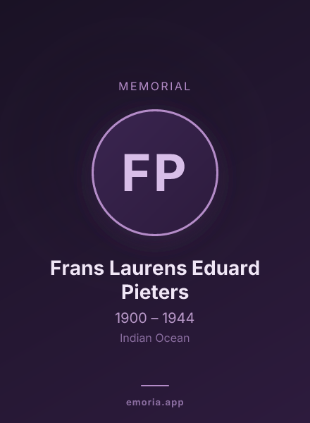 Memorial portrait of Frans Laurens Eduard Pieters