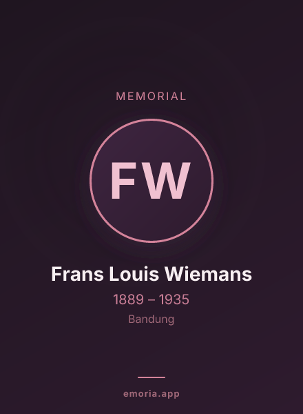Memorial portrait of Frans Louis Wiemans