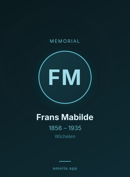 Memorial portrait of Frans Mabilde