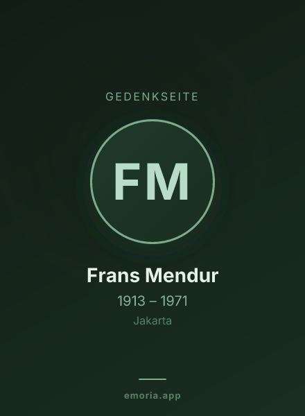Gedenkportrait von Frans Mendur