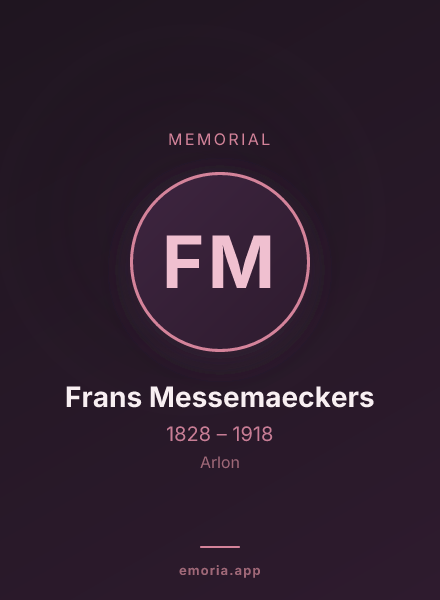 Memorial portrait of Frans Messemaeckers