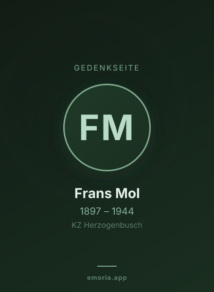 Gedenkportrait von Frans Mol
