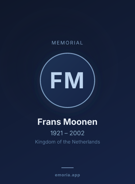 Memorial portrait of Frans Moonen