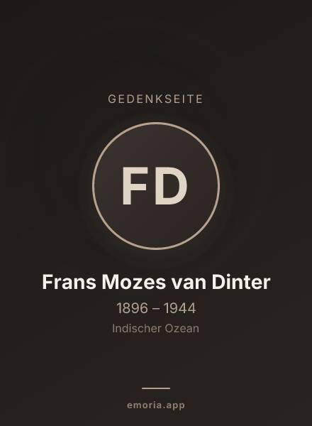 Gedenkportrait von Frans Mozes van Dinter