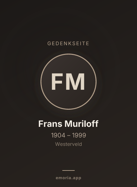 Gedenkportrait von Frans Muriloff