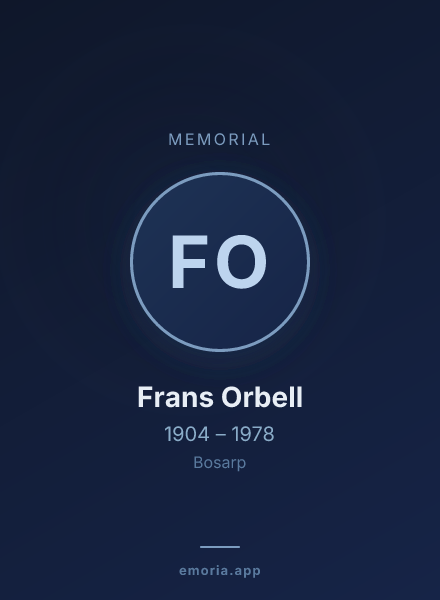 Memorial portrait of Frans Orbell