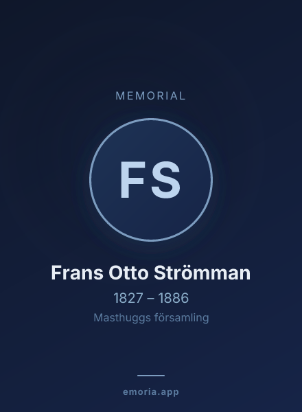 Memorial portrait of Frans Otto Strömman