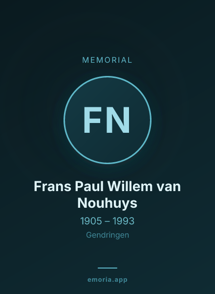 Memorial portrait of Frans Paul Willem van Nouhuys