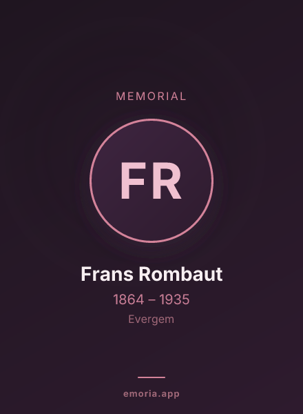 Memorial portrait of Frans Rombaut