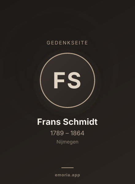 Gedenkportrait von Frans Schmidt