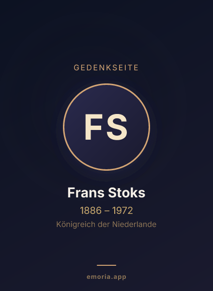 Gedenkportrait von Frans Stoks
