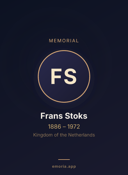 Memorial portrait of Frans Stoks