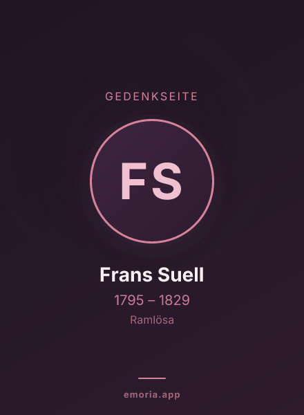 Gedenkportrait von Frans Suell