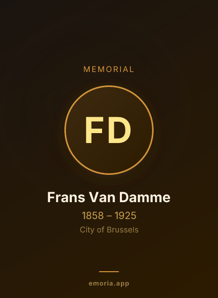 Memorial portrait of Frans Van Damme
