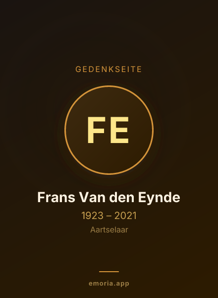 Gedenkportrait von Frans Van den Eynde