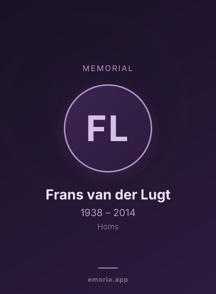 Memorial portrait of Frans van der Lugt