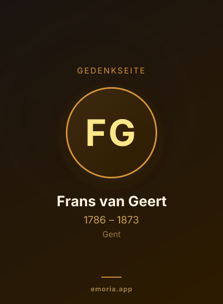 Gedenkportrait von Frans van Geert
