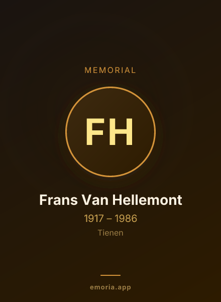 Memorial portrait of Frans Van Hellemont