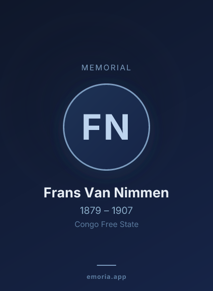 Memorial portrait of Frans Van Nimmen