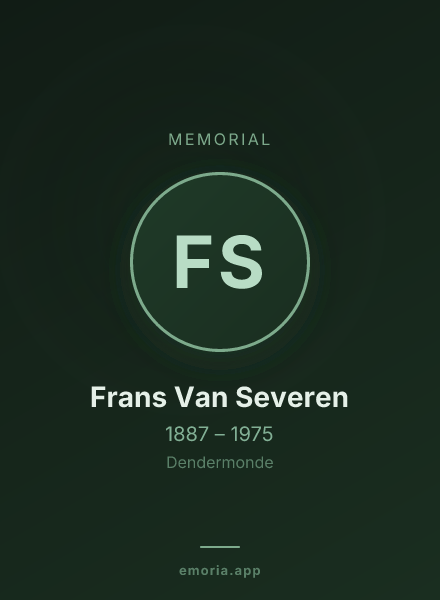 Memorial portrait of Frans Van Severen