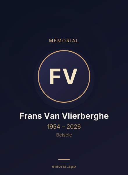 Memorial portrait of Frans Van Vlierberghe