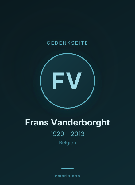 Gedenkportrait von Frans Vanderborght