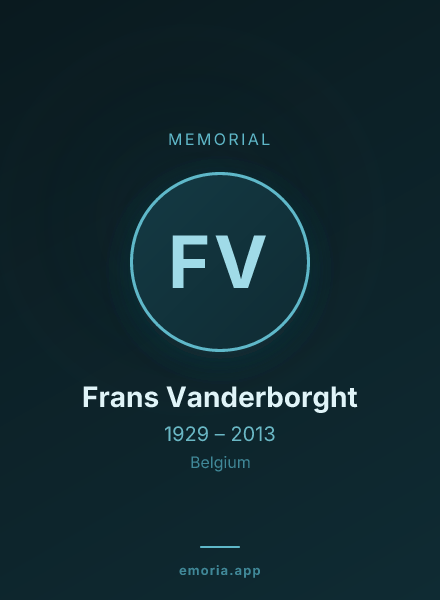 Memorial portrait of Frans Vanderborght