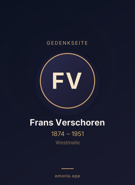 Gedenkportrait von Frans Verschoren