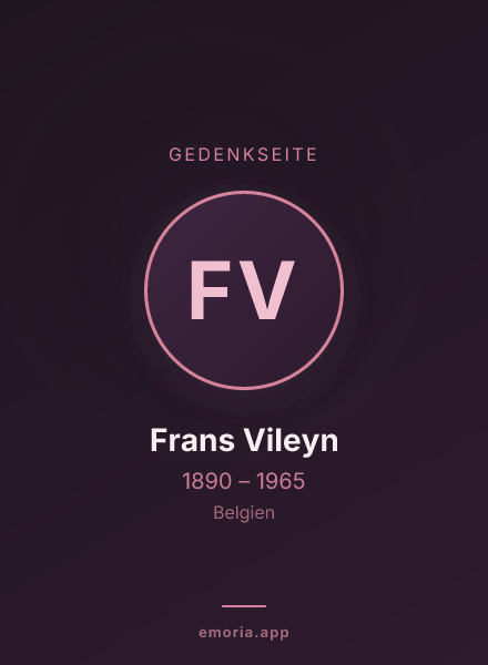 Gedenkportrait von Frans Vileyn