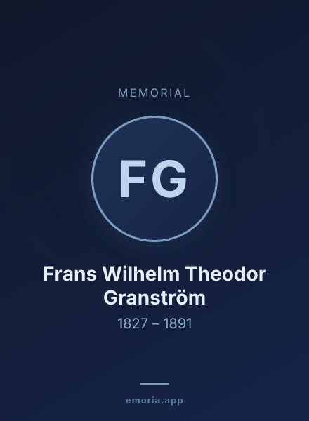 Memorial portrait of Frans Wilhelm Theodor Granström