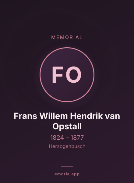 Memorial portrait of Frans Willem Hendrik van Opstall