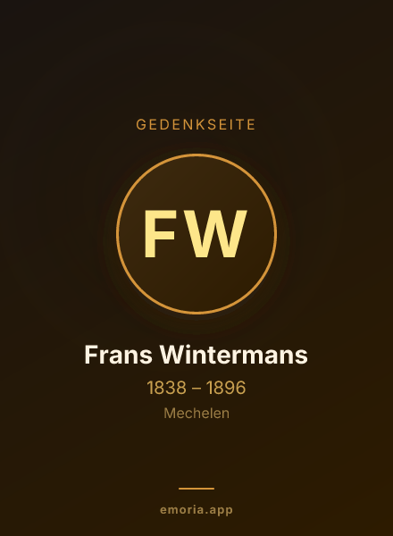Gedenkportrait von Frans Wintermans