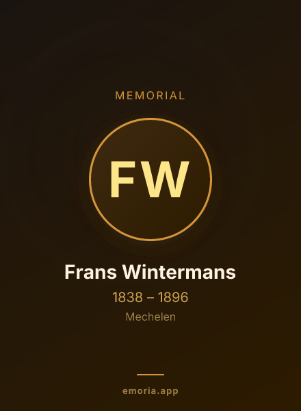 Memorial portrait of Frans Wintermans