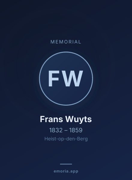 Memorial portrait of Frans Wuyts