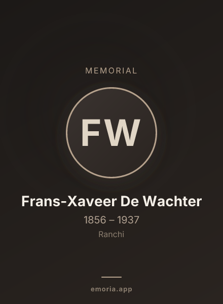 Memorial portrait of Frans-Xaveer De Wachter