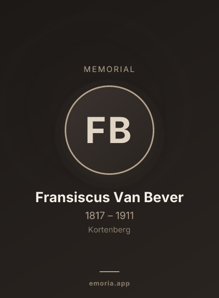 Memorial portrait of Fransiscus Van Bever
