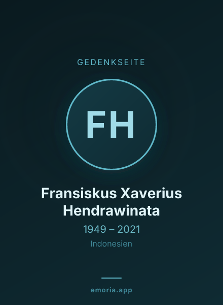Gedenkportrait von Fransiskus Xaverius Hendrawinata