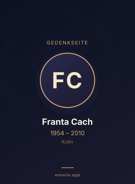 Gedenkportrait von Franta Cach