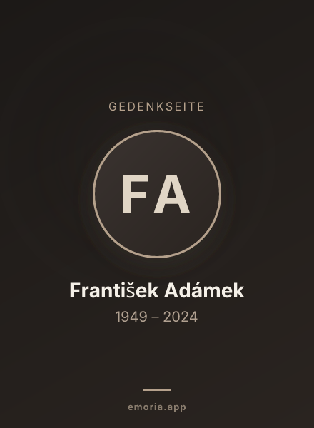Gedenkportrait von František Adámek