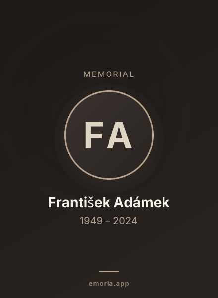 Memorial portrait of František Adámek