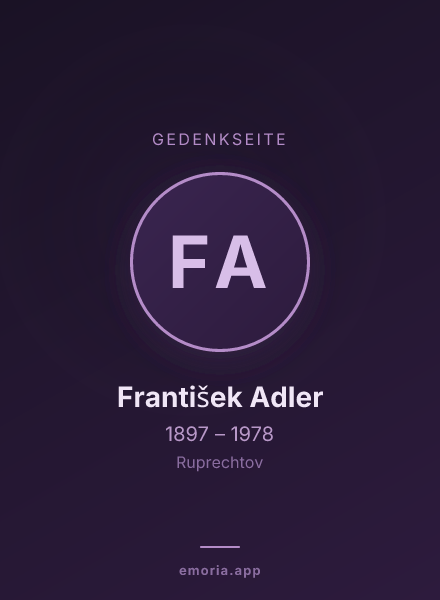 Gedenkportrait von František Adler