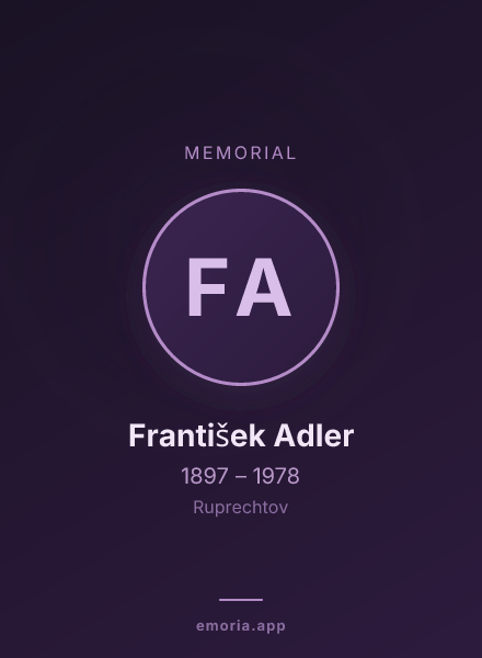 Memorial portrait of František Adler