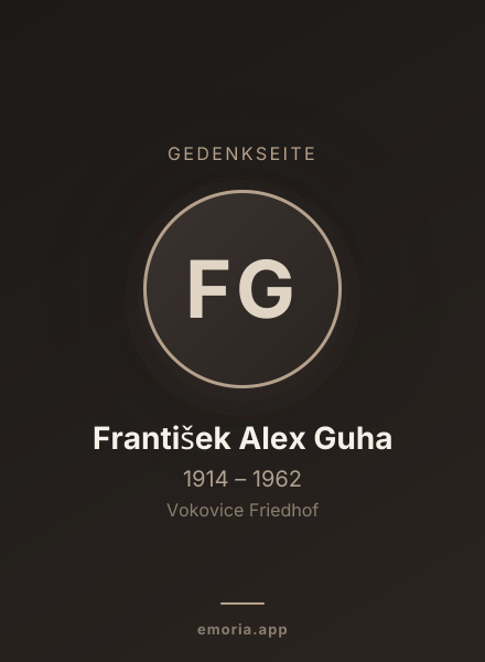 Gedenkportrait von František Alex Guha