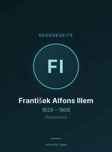 Gedenkportrait von František Alfons Illem