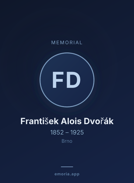 Memorial portrait of František Alois Dvořák