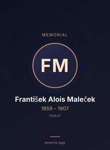 Memorial portrait of František Alois Maleček